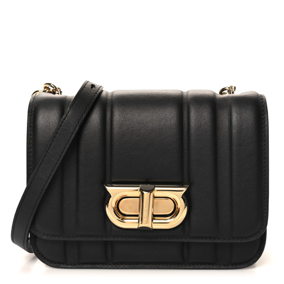 SALVATORE FERRAGAMO Calfskin Quilted Mini New Gancini