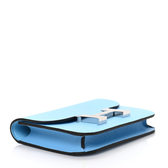 HERMES Epsom Constance Slim Wallet Celeste 1349245