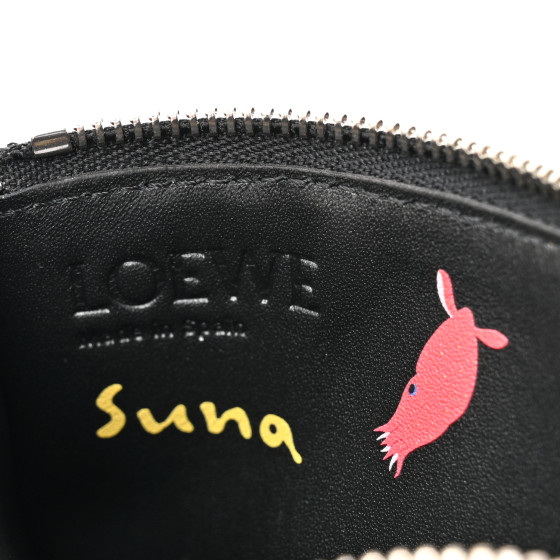 半額以下で買えるクーポン特集 LOEWE X SUNA FUJITA Smooth Calfskin Whale Zipped Card Coin 小物