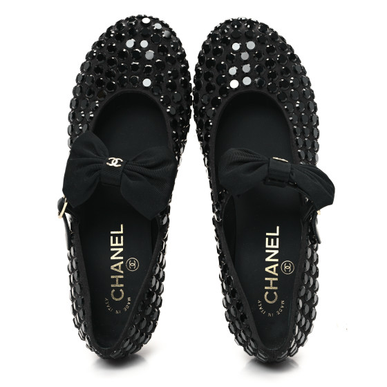 靴 Mary Jane Crystal Ribbon Satin Flats 37 Mary Jane Crystal Ribbon Satin Flats 37