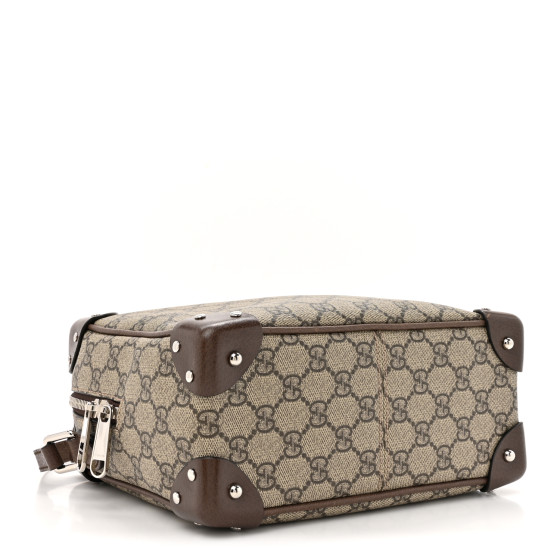GUCCI GG Supreme Monogram Textured Calfskin Square Messenger