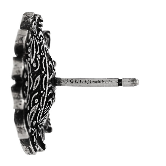 ゆか　0909 GUCCI Sterling Silver Blue Topaz Flower Marmont Double G