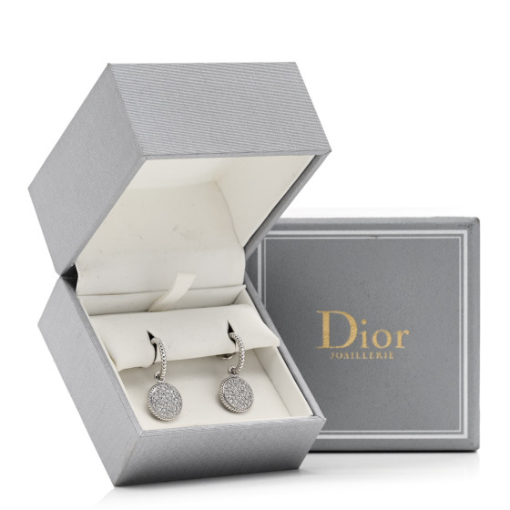CHRISTIAN DIOR 18K White Gold Diamond Rose Des Vents Pave
