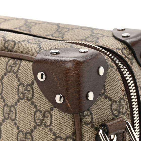 GUCCI GG Supreme Monogram Textured Calfskin Square Messenger
