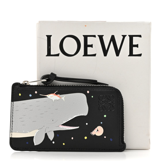 若者の大愛商品 LOEWE X SUNA FUJITA Smooth Calfskin Whale Zipped Card Coin 小物