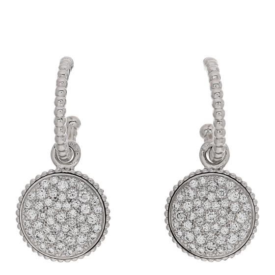 CHRISTIAN DIOR 18K White Gold Diamond Rose Des Vents Pave