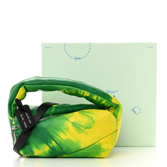 OFF-WHITE Padded Calfskin Tie-Dyed Pump 24 Tote Green