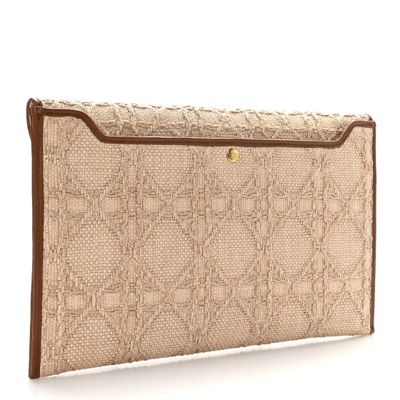 CHRISTIAN DIOR Raffia Macrocannage 30 Montaigne Avenue Pouch