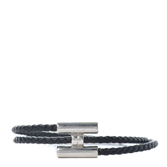 HERMES Swift Double Wrap Cord Tournis Tresse Bracelet T6