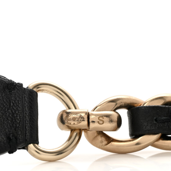 【CHANEL】★Vintage★CC RIBBON BELT リボン ベルト Chanel CC Bow Chain Belt Metal and Grosgrain Black 163115142
