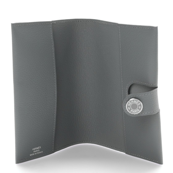 HERMES Evercolor RMS Passport Holder Gris Meyer 1445992
