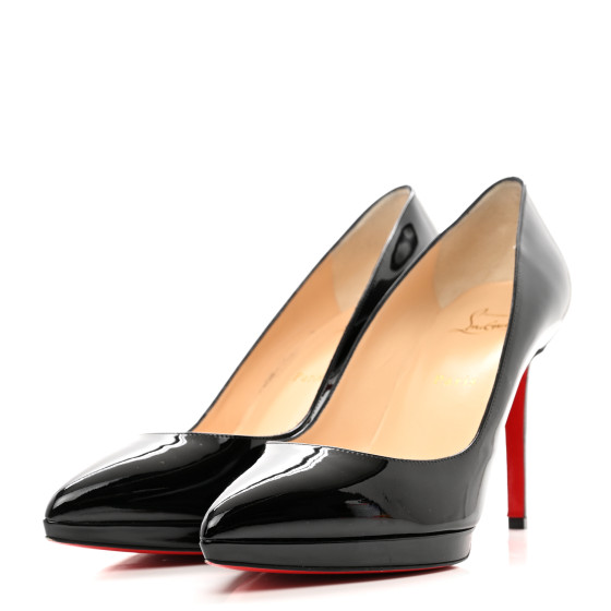 CHRISTIAN LOUBOUTIN Patent Pigalle Plato 100 Pumps 41 Black