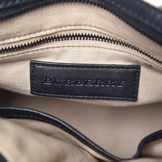 BURBERRY Nova Check Mega Stud Bowling Bag Black 275829