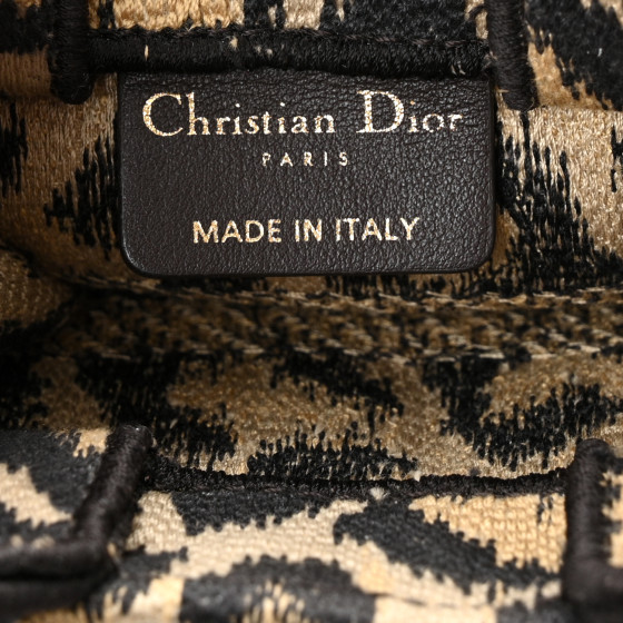 CHRISTIAN DIOR Canvas Mizza Embroidered Mini Book Tote Phone
