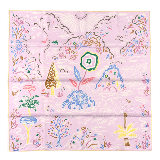 エルメス　HERMES ISOLA DI PRIMAVERA ピンク スカーフ エルメス スカーフ ツイリー 春の島 Isola Di Primavera HERMES