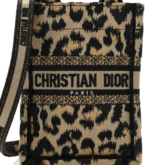 Dior ミッツァ ChristianDior CHRISTIAN DIOR Canvas Mizza Embroidered Small Leopard Book