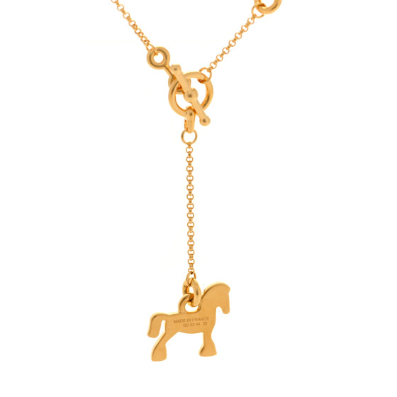 HERMES【Collana Cheval】メタルネックレス ゴールド パレード 新作☆HERMES☆【Collana Cheval】メタルネックレス パレード