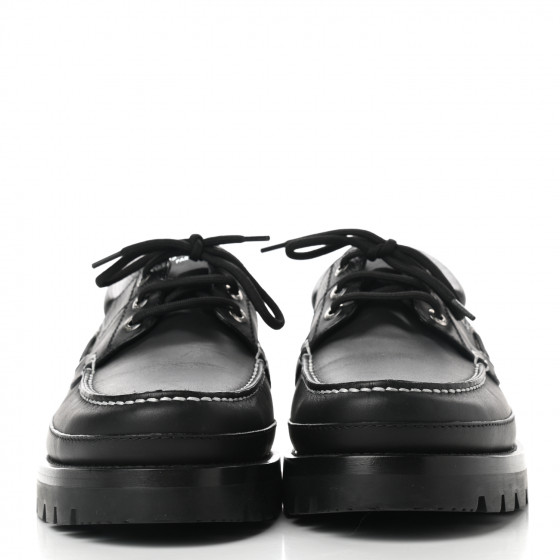 レア‼️ Louis Vuitton Summerland Boat Shoes LOUIS VUITTON Calfskin Mens Summerland Boat Shoes 10 Black