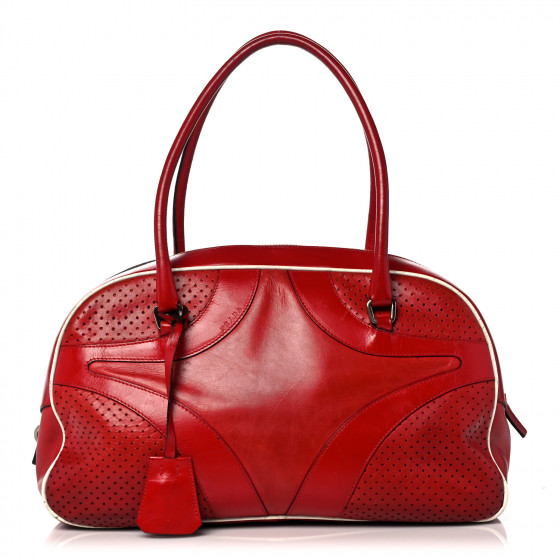 ☆美品・ギャランティ付☆PRADA VITTELO DRIVE ボーリングバッグ