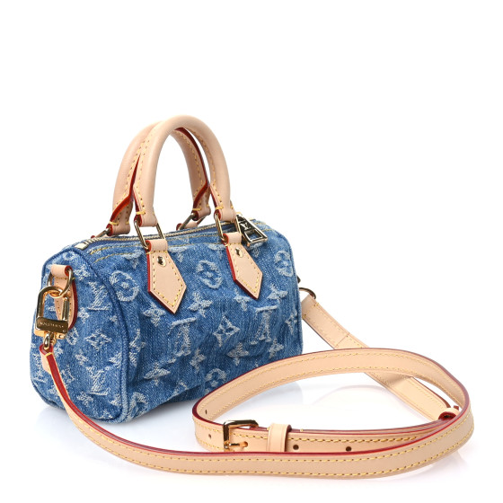 LOUIS VUITTON Monogram Denim Nano Speedy Blue 1606349