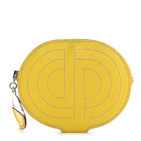 【HERMES】In-the-Loop mini card holder HERMES Chevre Mysore Mini In-The-Loop Card Holder Jaune De