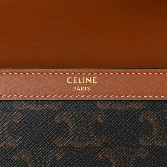 【CELINE】Celine Wallet On Chain（Tan）【ランク:Ａ】 Women's Wallet on chain Triomphe in shiny calfskin | CELINE