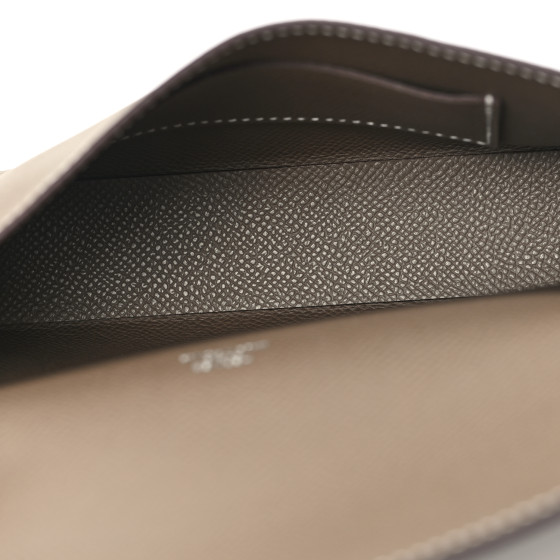 HERMES Epsom Hermesnap Wallet Etoupe 1631289 | FASHIONPHILE