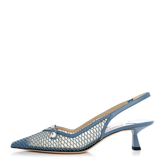 mimimi様　37 JIMMY CHOO Fishnet Mesh Nappa Amita 45 Slingback Pumps 39