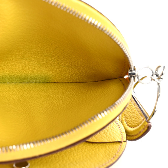 HERMES Chevre Mysore Mini In-The-Loop Card Holder Jaune De