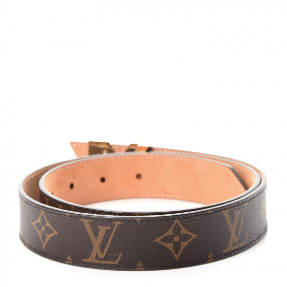 Louis Vuitton レザー ベルト 85cm LOUIS VUITTON Monogram Essential V Belt 85 34 707367