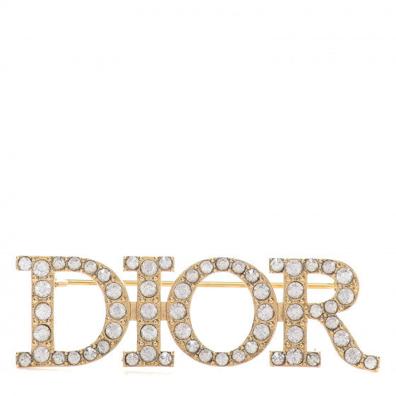 パーティー☆セレモニー【Dior】Dio(r)evolution ブローチ CHRISTIAN DIOR Metal Crystal Dio(r)evolution Brooch Gold