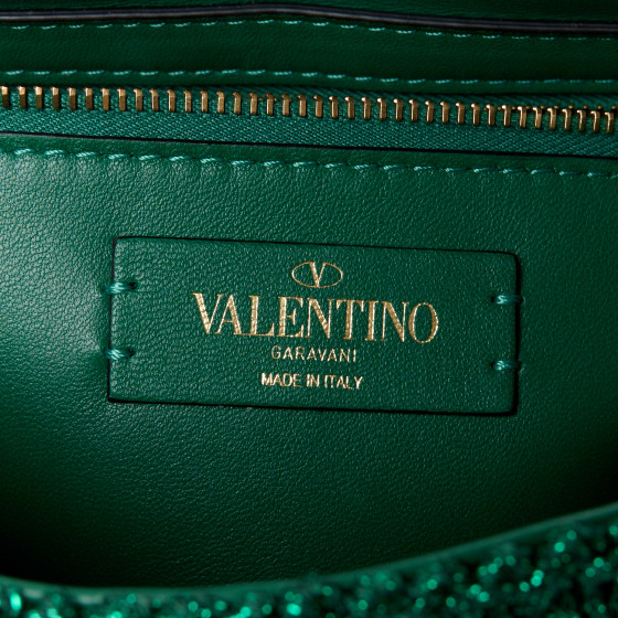VALENTINO GARAVANI Metallic Woven Lurex Medium Roman Stud
