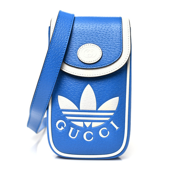 GUCCI X ADIDAS Textured Dollar Calfskin Trefoil Embossed