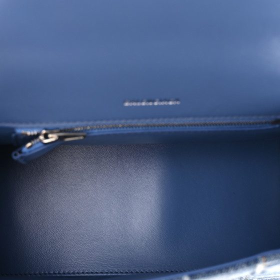 BALENCIAGA Denim BB Monogram Small Hourglass Top Handle Bag