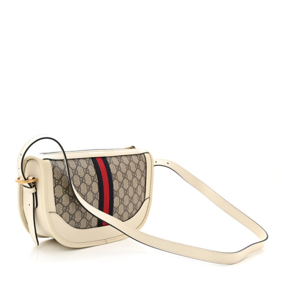GUCCI GG Supreme Monogram Web Large Ophidia Shoulder Bag