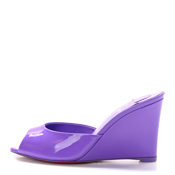 【Christian Louboutin】 Me Dolly Zeppa patentレザーサンダル CHRISTIAN LOUBOUTIN Patent Me Dolly Zeppa 85 Sandals 40 Nude