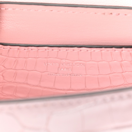 LOUIS VUITTON Alligator Mini Twist Shoulder Bag Rose Nacre