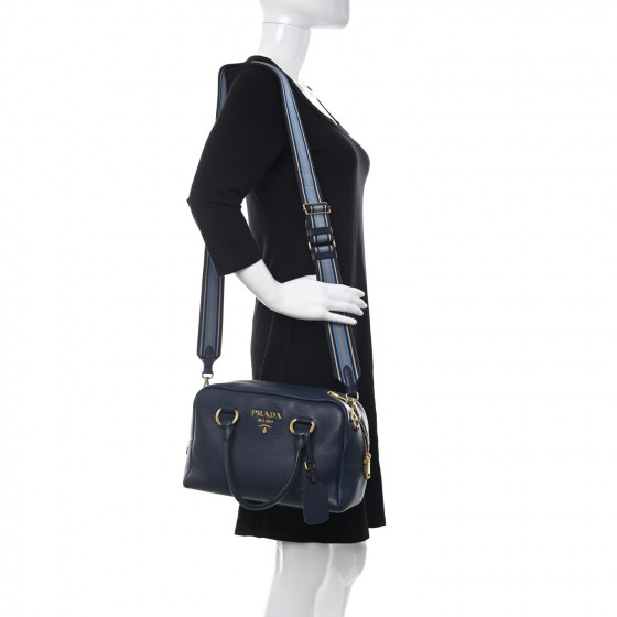 PRADA Vitello Phenix Bauletto Baltico 1256029 | FASHIONPHILE