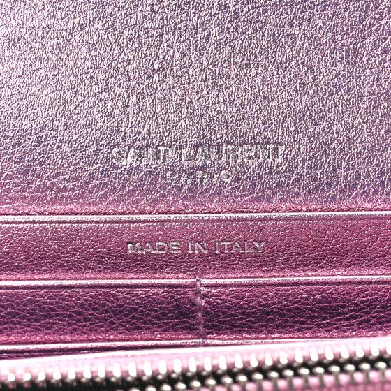 SAINT LAURENT Metallic Calfskin Classic Monogram Cassandre