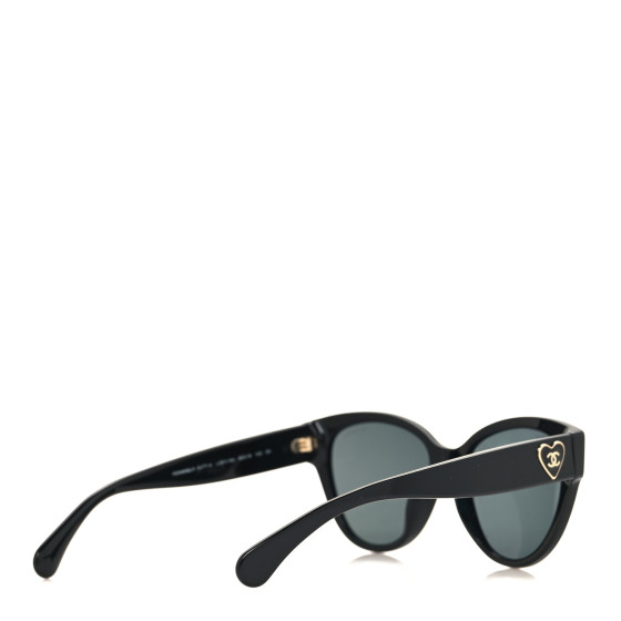 CHANEL Acetate Enamel Heart Butterfly Sunglasses 5477-A