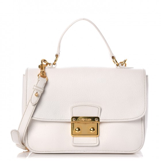 バッグ MIU MIU MADRAS LEATHER 2WAY SHOULDER BAG Miu Miu Madras 2 Way Leather Shoulder Bag For Women