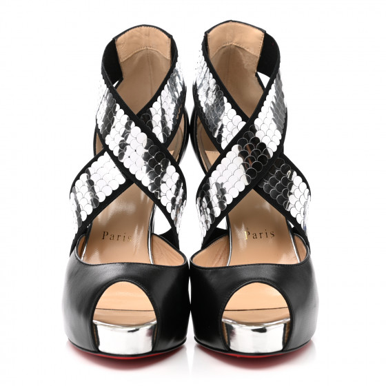 CHRISTIAN LOUBOUTIN Kid Sequin Xiletta 120 Disco Ball Sandal