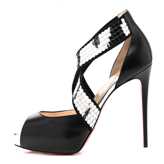希少✨Christian Louboutin バスケットボール 23AW 展示会 CHRISTIAN LOUBOUTIN Kid Sequin Xiletta 120 Disco Ball Sandal