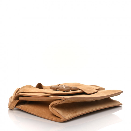 OFF-WHITE Suede Jitney 1.4 Bag Beige 1087971 | FASHIONPHILE