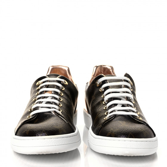 LOUIS VUITTON Patent Monogram Frontrow Sneakers 39.5 Rose