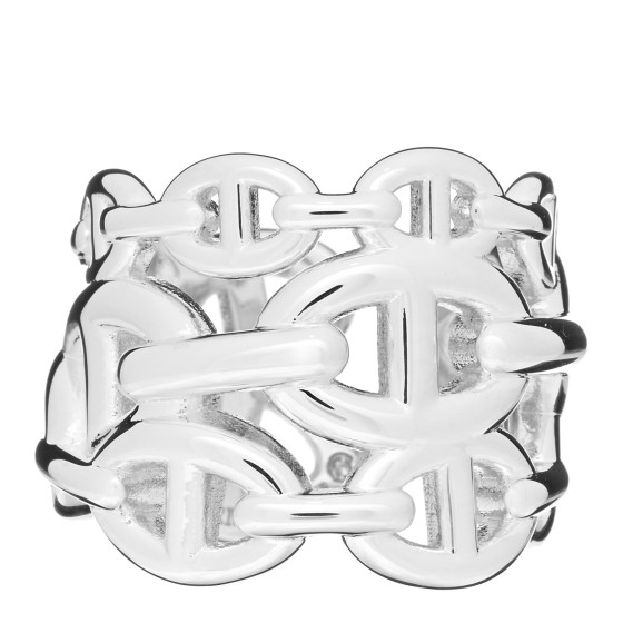 HERMES (エルメス)Chaine d'Ancre Enchainee ring, シルバー Chaine d'ancre Enchainee ring, small model | Hermès USA