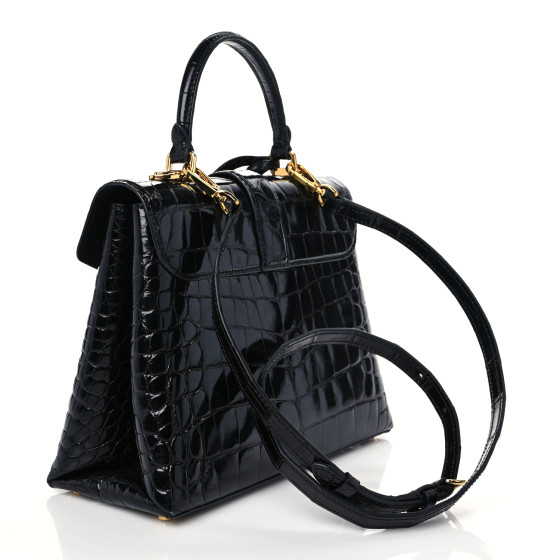LOUIS VUITTON ローズデバン LOUIS VUITTON Alligator Rose Des Vents PM Black 1160805