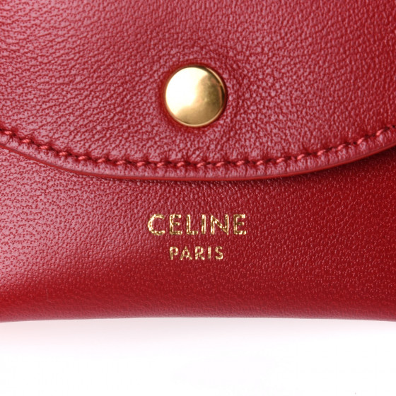 CELINE Triomphe Lambskin Multi Key Ring Coin Card Case