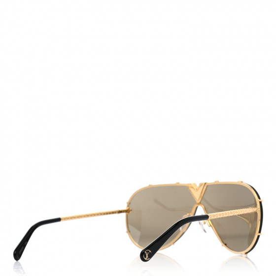 LOUIS VUITTON LV Drive Sunglasses Z0897E Gold 881627