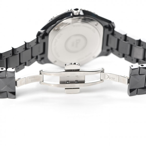 CHRISTIAN DIOR Stainless Steel Ceramic Diamond 38mm Dior